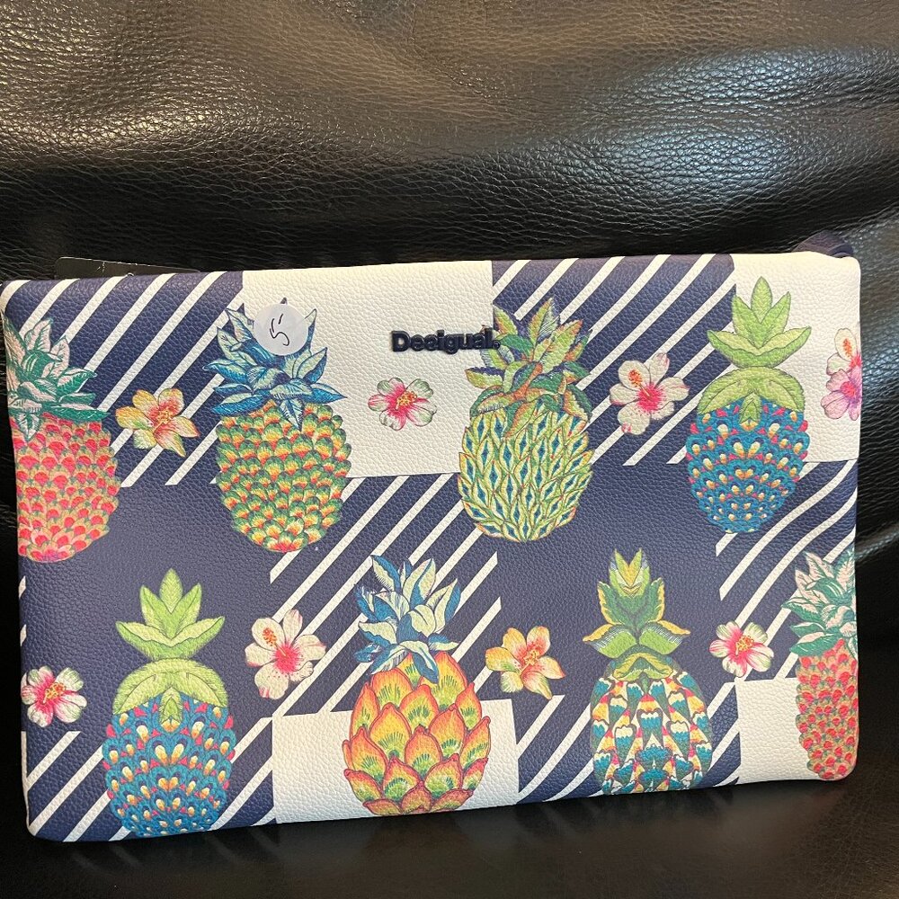 Unique Desigual Large Clutch Pineapple Designed NEW